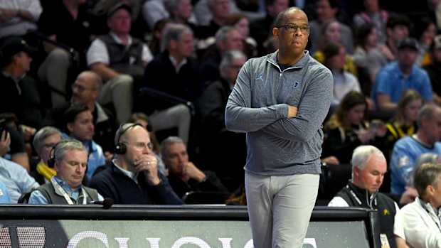 North Carolina basketball coach Hubert Davis